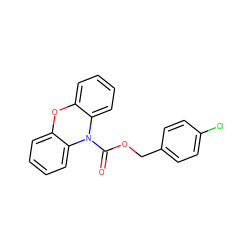 O=C(OCc1ccc(Cl)cc1)N1c2ccccc2Oc2ccccc21 ZINC000095580279