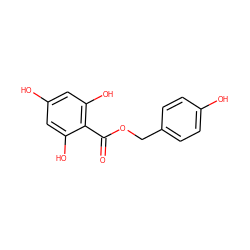 O=C(OCc1ccc(O)cc1)c1c(O)cc(O)cc1O ZINC000066076468