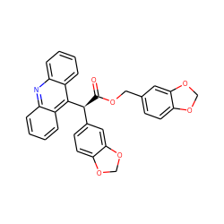 O=C(OCc1ccc2c(c1)OCO2)[C@@H](c1ccc2c(c1)OCO2)c1c2ccccc2nc2ccccc12 ZINC000026751651