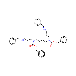 O=C(OCc1ccccc1)N(CCCCN(CCCNCc1ccccc1)C(=O)OCc1ccccc1)CCCNCc1ccccc1 ZINC000072126789