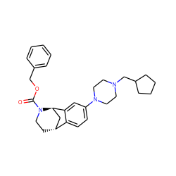 O=C(OCc1ccccc1)N1CC[C@@H]2C[C@@H]1c1cc(N3CCN(CC4CCCC4)CC3)ccc12 ZINC001772628336