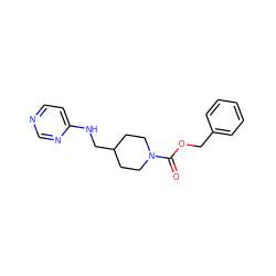 O=C(OCc1ccccc1)N1CCC(CNc2ccncn2)CC1 ZINC000035259178