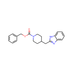 O=C(OCc1ccccc1)N1CCC(Cc2nc3ccccc3[nH]2)CC1 ZINC000028604060