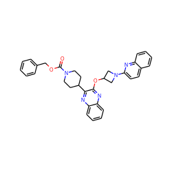 O=C(OCc1ccccc1)N1CCC(c2nc3ccccc3nc2OC2CN(c3ccc4ccccc4n3)C2)CC1 ZINC000096169051