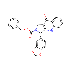 O=C(OCc1ccccc1)N1Cc2c([nH]c3ccccc3c2=O)[C@@H]1c1ccc2c(c1)OCO2 ZINC000013559283