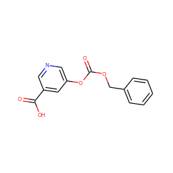 O=C(OCc1ccccc1)Oc1cncc(C(=O)O)c1 ZINC000000251639