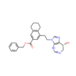 O=C(OCc1ccccc1)c1cc2c(c(CCn3cnc4c3NC=NC[C@H]4O)c1)CCCC2 ZINC000013861946