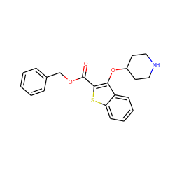 O=C(OCc1ccccc1)c1sc2ccccc2c1OC1CCNCC1 ZINC000095594505