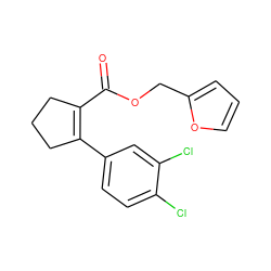 O=C(OCc1ccco1)C1=C(c2ccc(Cl)c(Cl)c2)CCC1 ZINC000028957324