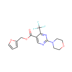 O=C(OCc1ccco1)c1cnc(N2CCOCC2)nc1C(F)(F)F ZINC000001027020