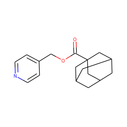 O=C(OCc1ccncc1)C12CC3CC(CC(C3)C1)C2 ZINC000003799399