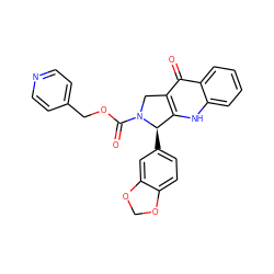 O=C(OCc1ccncc1)N1Cc2c([nH]c3ccccc3c2=O)[C@H]1c1ccc2c(c1)OCO2 ZINC000000593365