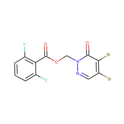 O=C(OCn1ncc(Br)c(Br)c1=O)c1c(F)cccc1F ZINC000001386259