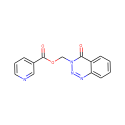 O=C(OCn1nnc2ccccc2c1=O)c1cccnc1 ZINC000000067144