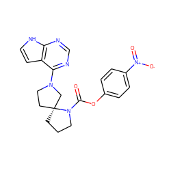 O=C(Oc1ccc([N+](=O)[O-])cc1)N1CCC[C@@]12CCN(c1ncnc3[nH]ccc13)C2 ZINC000143667963