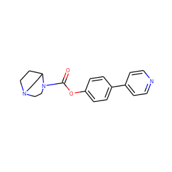 O=C(Oc1ccc(-c2ccncc2)cc1)N1CCN2CCC1CC2 ZINC000038441431