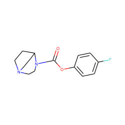 O=C(Oc1ccc(F)cc1)N1CCN2CCC1CC2 ZINC000043069717