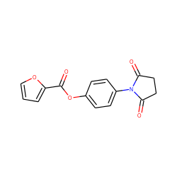 O=C(Oc1ccc(N2C(=O)CCC2=O)cc1)c1ccco1 ZINC000000520859