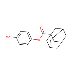 O=C(Oc1ccc(O)cc1)C12CC3CC(CC(C3)C1)C2 ZINC000004991216