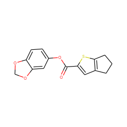 O=C(Oc1ccc2c(c1)OCO2)c1cc2c(s1)CCC2 ZINC000003441397