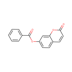 O=C(Oc1ccc2ccc(=O)oc2c1)c1ccccc1 ZINC000000086306