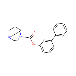 O=C(Oc1cccc(-c2ccccc2)c1)N1CCN2CCC1CC2 ZINC000043059329