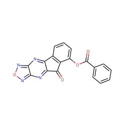 O=C(Oc1cccc2c1C(=O)c1nc3nonc3nc1-2)c1ccccc1 ZINC000034280778