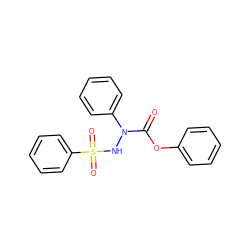 O=C(Oc1ccccc1)N(NS(=O)(=O)c1ccccc1)c1ccccc1 ZINC000095562671