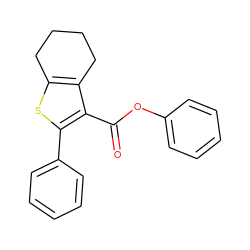 O=C(Oc1ccccc1)c1c(-c2ccccc2)sc2c1CCCC2 ZINC001772639670