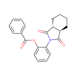 O=C(Oc1ccccc1N1C(=O)[C@@H]2CCCC[C@H]2C1=O)c1ccccc1 ZINC000013136009