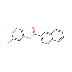 O=C(Oc1cncc(Cl)c1)c1ccc2ccccc2c1 ZINC000040874892