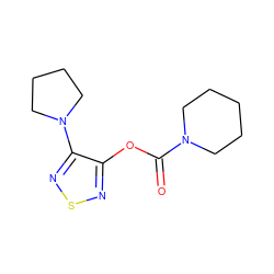 O=C(Oc1nsnc1N1CCCC1)N1CCCCC1 ZINC000049110124