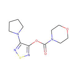 O=C(Oc1nsnc1N1CCCC1)N1CCOCC1 ZINC000049048726