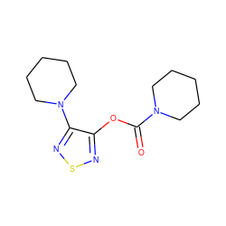 O=C(Oc1nsnc1N1CCCCC1)N1CCCCC1 ZINC000049048730