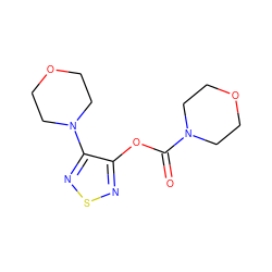 O=C(Oc1nsnc1N1CCOCC1)N1CCOCC1 ZINC000000037002