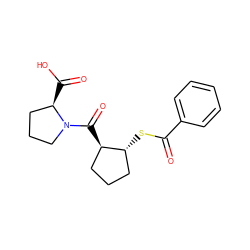 O=C(S[C@@H]1CCC[C@H]1C(=O)N1CCC[C@H]1C(=O)O)c1ccccc1 ZINC000027422160