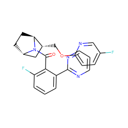 O=C(c1c(F)cccc1-c1ncccn1)N1[C@H]2CC[C@H]1[C@H](COc1ccc(F)cn1)C2 ZINC000226051873