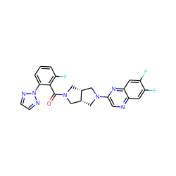 O=C(c1c(F)cccc1-n1nccn1)N1C[C@@H]2CN(c3cnc4cc(F)c(F)cc4n3)C[C@@H]2C1 ZINC000116822213