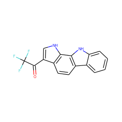 O=C(c1c[nH]c2c1ccc1c3ccccc3[nH]c12)C(F)(F)F ZINC000045315248