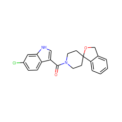 O=C(c1c[nH]c2cc(Cl)ccc12)N1CCC2(CC1)OCc1ccccc12 ZINC000034807033