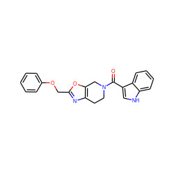 O=C(c1c[nH]c2ccccc12)N1CCc2nc(COc3ccccc3)oc2C1 ZINC000113251884