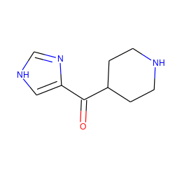 O=C(c1c[nH]cn1)C1CCNCC1 ZINC000013530302