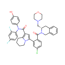 O=C(c1cc(-c2cc(Cl)ccc2C(=O)N2Cc3ccccc3C[C@H]2CN2CCOCC2)n2c1CCCC2)N(c1ccc(O)cc1)c1ccc(F)cc1F ZINC001772648989