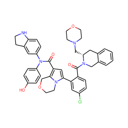 O=C(c1cc(-c2cc(Cl)ccc2C(=O)N2Cc3ccccc3C[C@H]2CN2CCOCC2)n2c1COCC2)N(c1ccc(O)cc1)c1ccc2c(c1)CCN2 ZINC001772587112