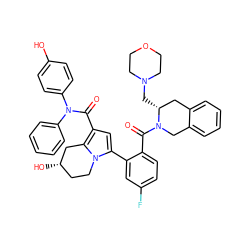 O=C(c1cc(-c2cc(F)ccc2C(=O)N2Cc3ccccc3C[C@H]2CN2CCOCC2)n2c1C[C@@H](O)CC2)N(c1ccccc1)c1ccc(O)cc1 ZINC001772648993