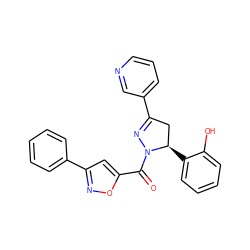 O=C(c1cc(-c2ccccc2)no1)N1N=C(c2cccnc2)C[C@H]1c1ccccc1O ZINC000071295420