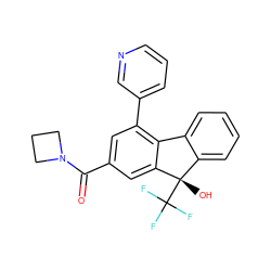 O=C(c1cc(-c2cccnc2)c2c(c1)[C@@](O)(C(F)(F)F)c1ccccc1-2)N1CCC1 ZINC000144767972