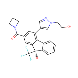 O=C(c1cc(-c2cnn(CCO)c2)c2c(c1)[C@](O)(C(F)(F)F)c1ccccc1-2)N1CCC1 ZINC000143498763