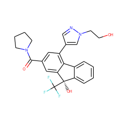 O=C(c1cc(-c2cnn(CCO)c2)c2c(c1)[C@](O)(C(F)(F)F)c1ccccc1-2)N1CCCC1 ZINC000142083185