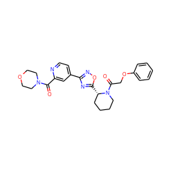 O=C(c1cc(-c2noc([C@H]3CCCCN3C(=O)COc3ccccc3)n2)ccn1)N1CCOCC1 ZINC000144540783